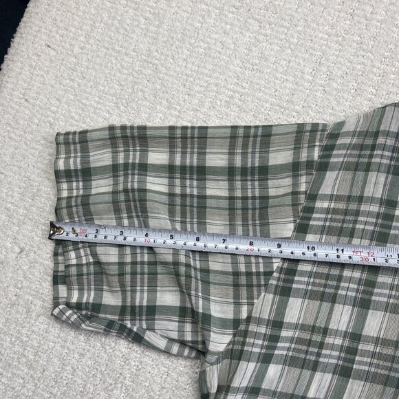 VTG Arnold Palmer Shirt Men L Tall Blue Green Button Down Silk Feel Read - Picture 10 of 15